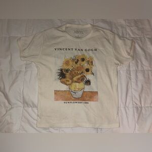 Vincent Van Gogh Sunflowers T-Shirt Vinyl Icons Size Large